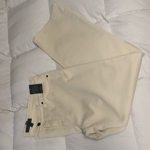 New Ralph Lauren cream stretch classic fit women's jeans cream color sz 16 32L